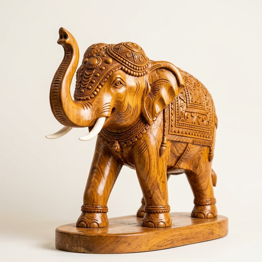 Royal Caparisoned Elephant Statue - View 1
