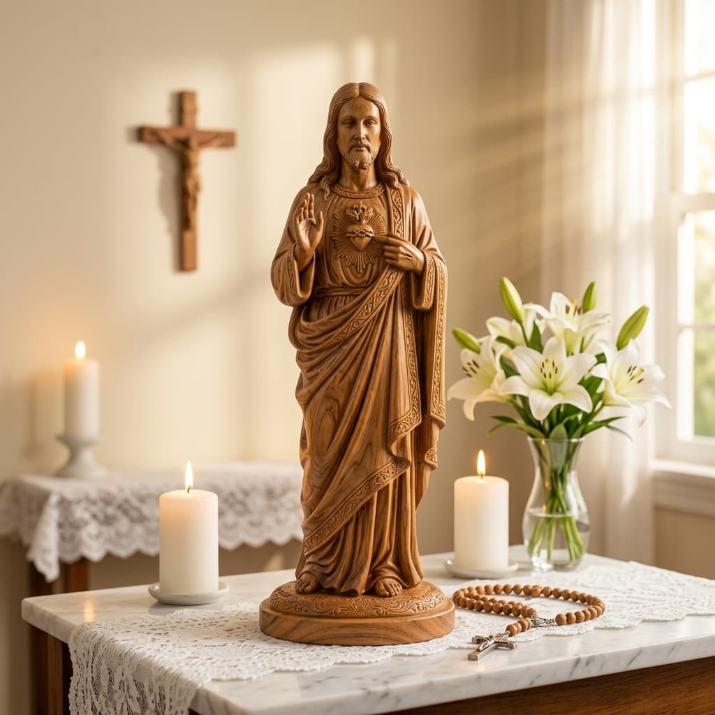 Sacred Heart of Jesus Statue angle 3