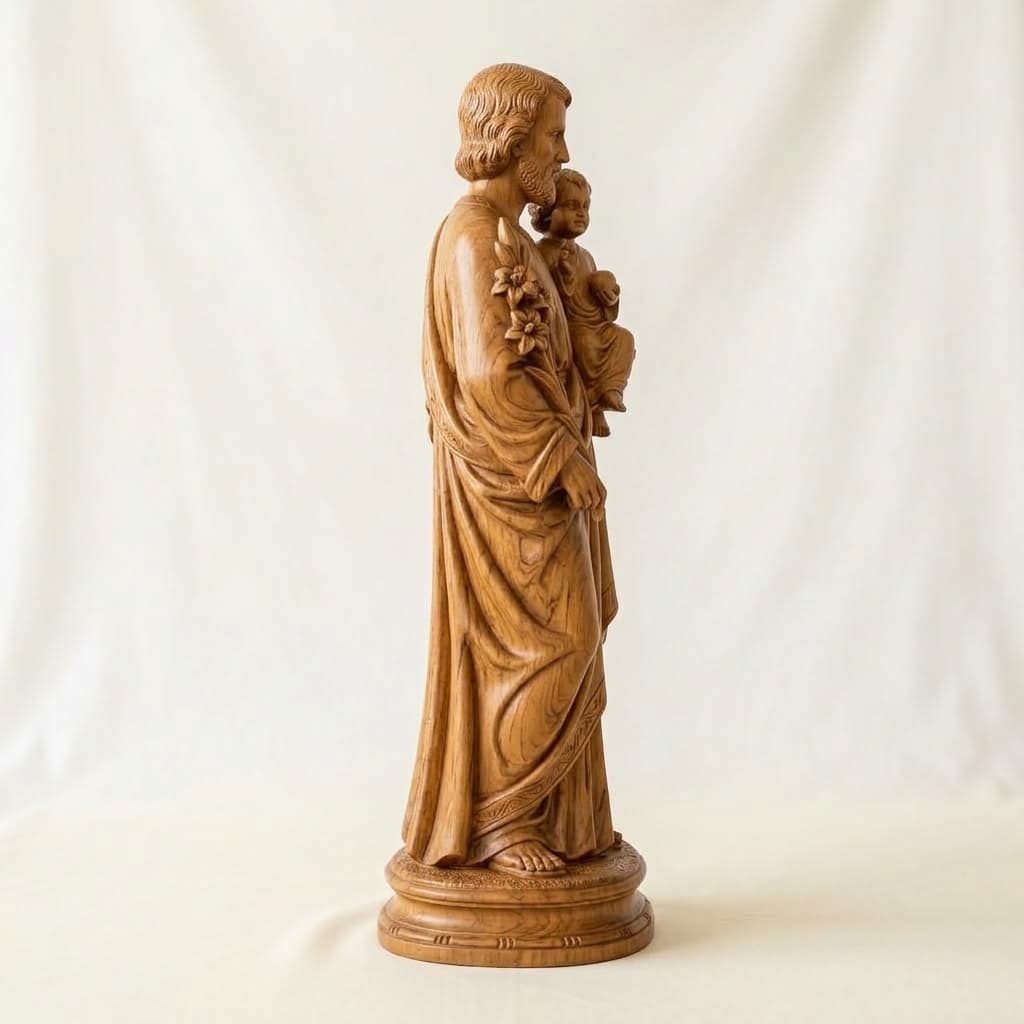 Saint Joseph with Child Jesus Statue angle 2