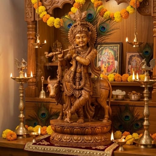 Lord Krishna Venugopala (Playing Flute) angle 3