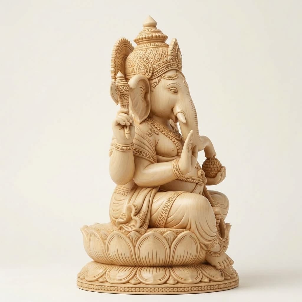 Sitting Lord Ganesha Idol angle 2