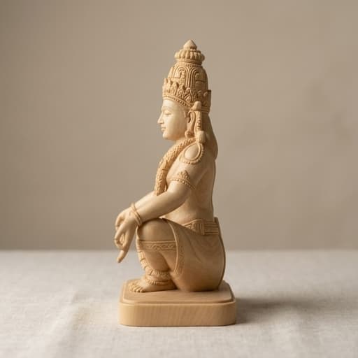 Swami Ayyappa in Yogapattasana angle 2