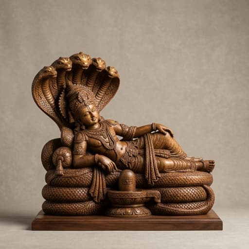 Lord Padmanabha in Anantha Shayanam (Reclining) - View 1
